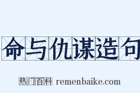 命与仇谋造句是什么意思的图片